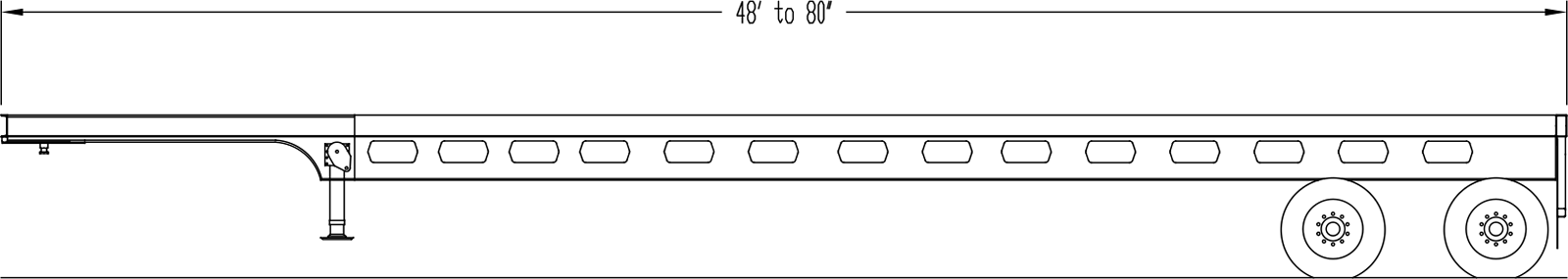 48' Curtainside Flatbed Trailer